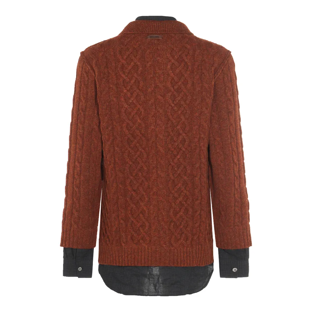 Moschino Shetland Plaid Pattern Cardigan