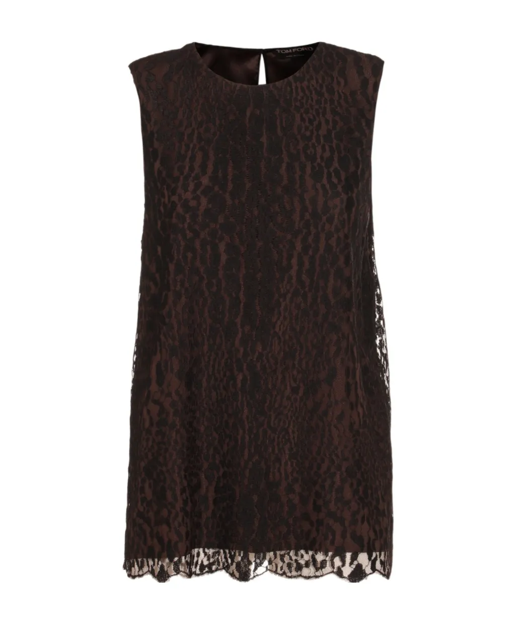 Tom Ford Tulle Sleeveless Top