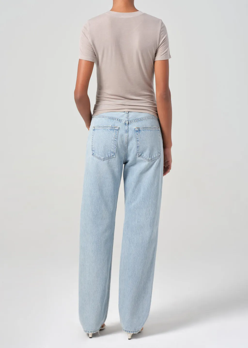 Kelly Distressed High-Rise Straight-Leg Jeans