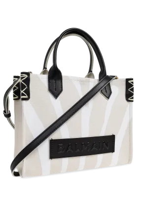 Balmain B-Army Zebra Small Top Handle Bag