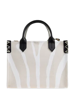 Balmain B-Army Zebra Small Top Handle Bag