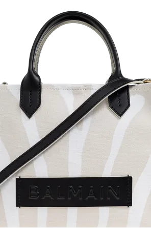 Balmain B-Army Zebra Small Top Handle Bag