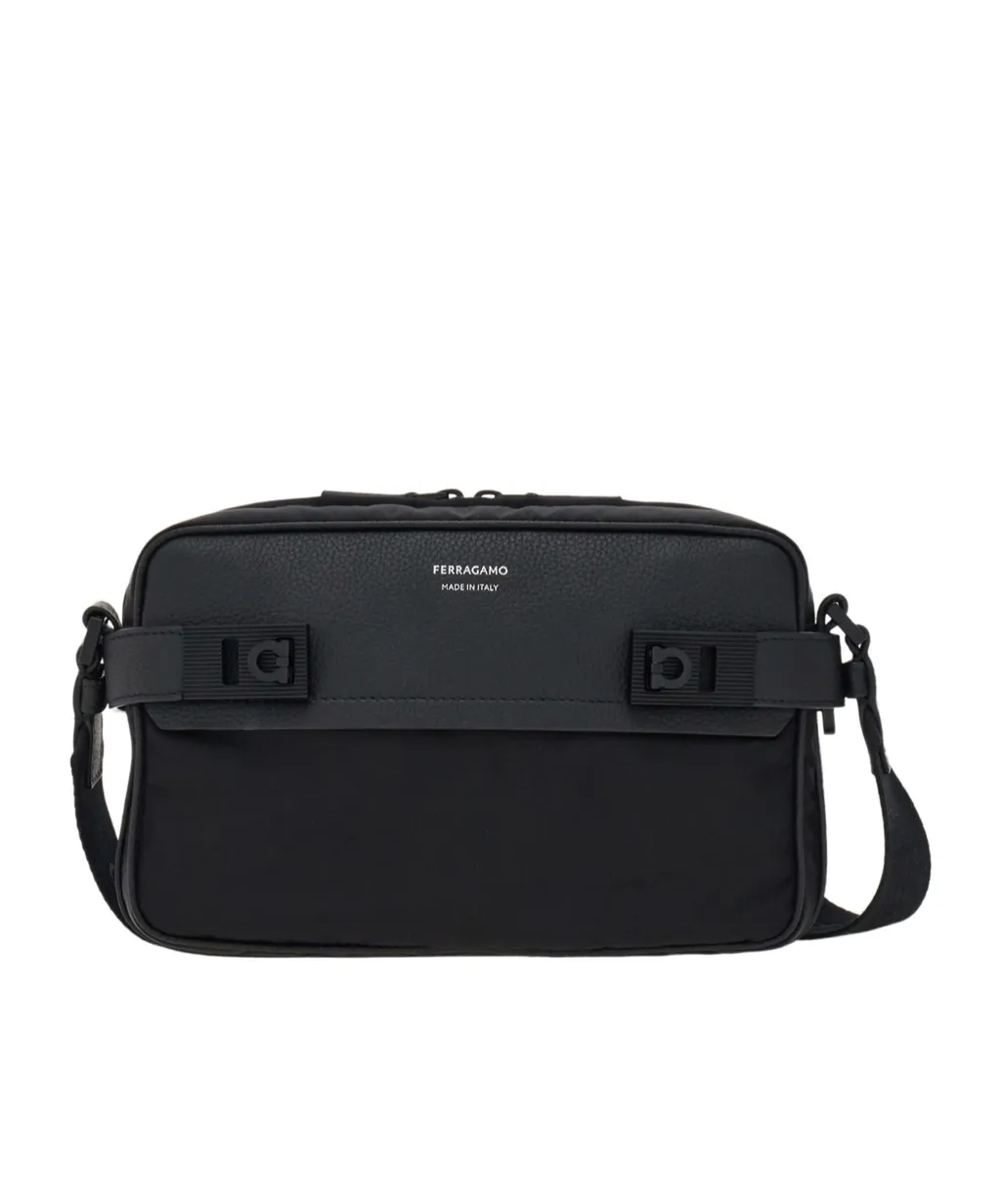 Gancini-Buckles Messenger Bag
