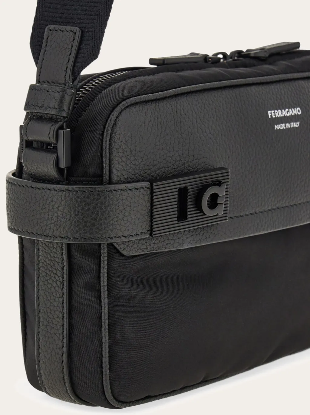 Gancini-Buckles Messenger Bag