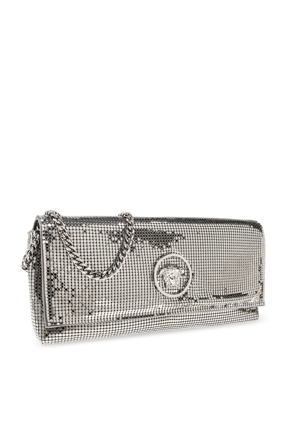 Versace Embellished Chain-Linked Clutch Bag