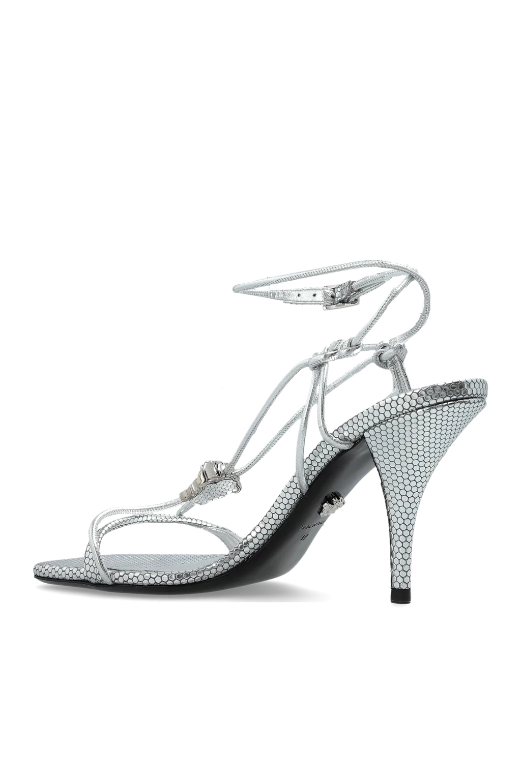 Versace Square-Toe Heeled Sandals