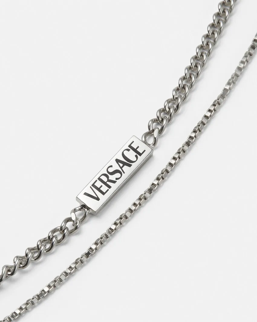 Versace Safety-Pin Pendant Necklace