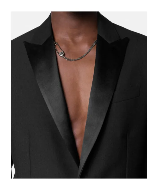 Versace Safety-Pin Pendant Necklace