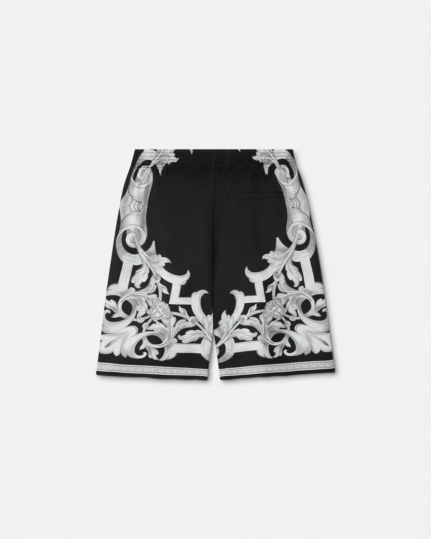 Versace Pattern Printed Elasticated Waistband Shorts