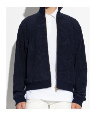 Versace Barocco Pattern Zipped Sweatshirt