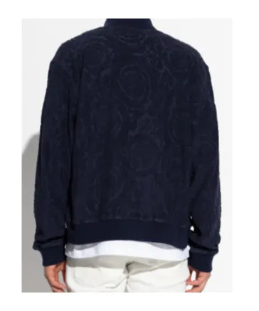 Versace Barocco Pattern Zipped Sweatshirt