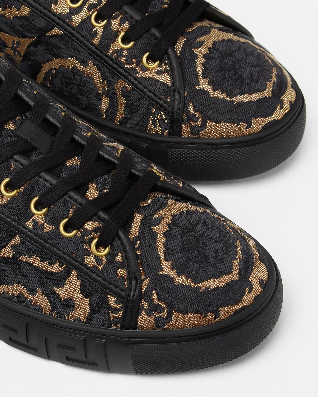 Versace Barocco Jacquard Greca Lace-Up Sneakers