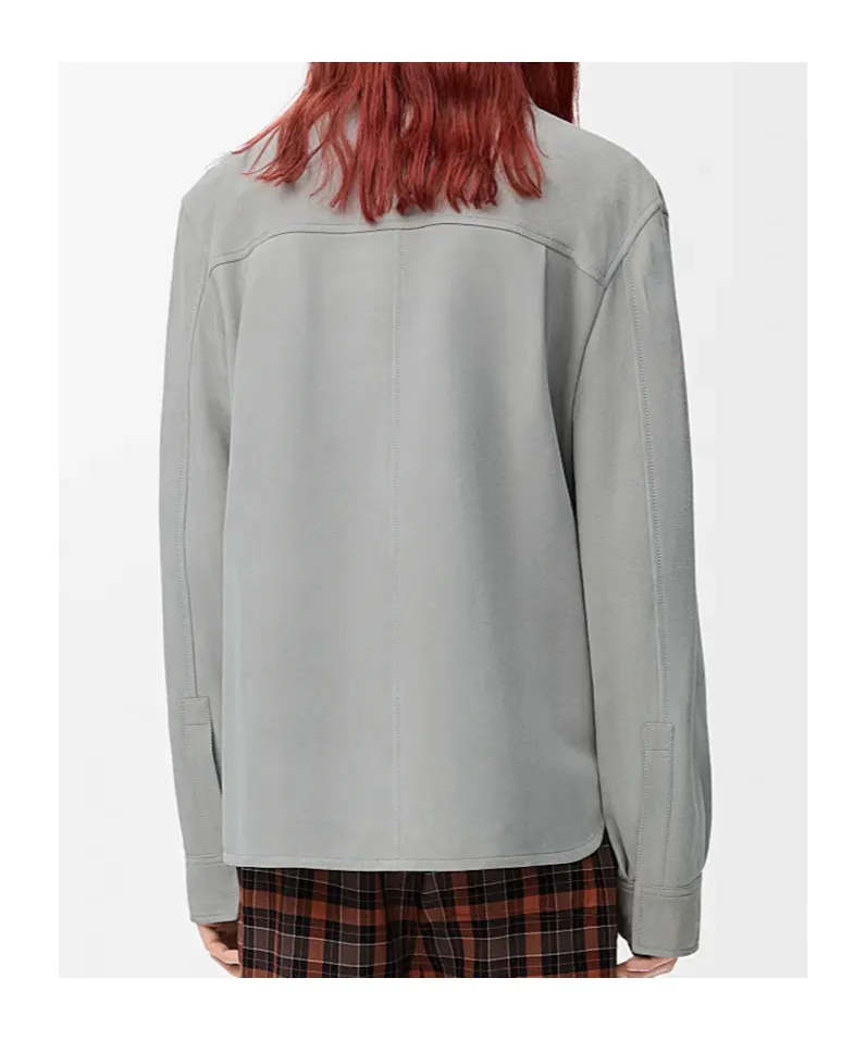 Overshirt In Suede Lambskin