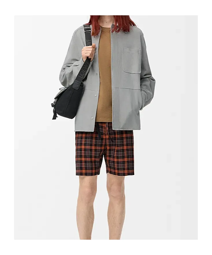 Overshirt In Suede Lambskin