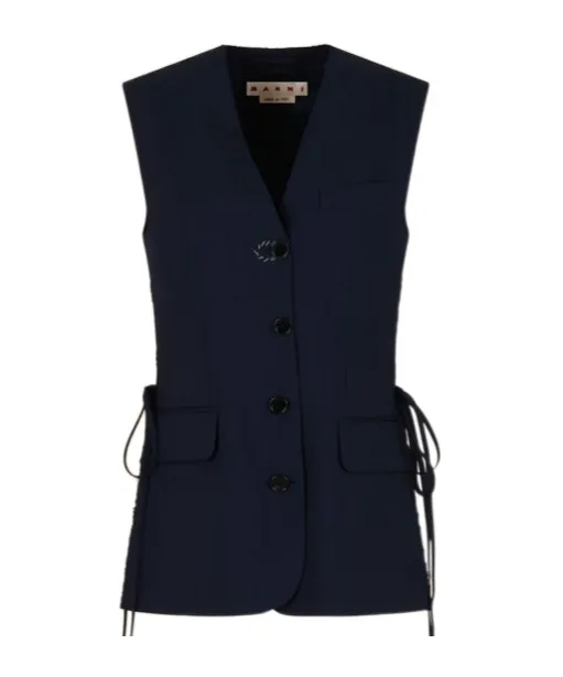 Marni Single-Breasted Side Slit Waistcoat