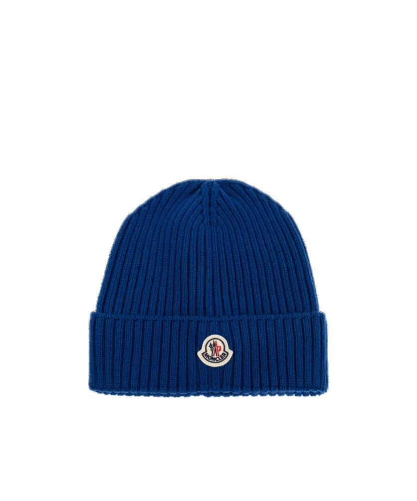 Moncler Enfant Logo Patch Beanie