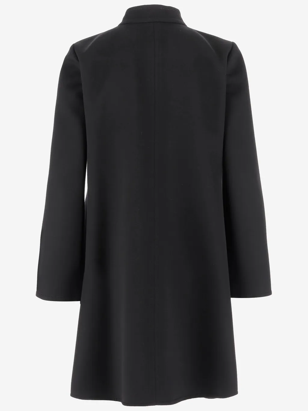 V-Shaped Gold-Tone Button Coat