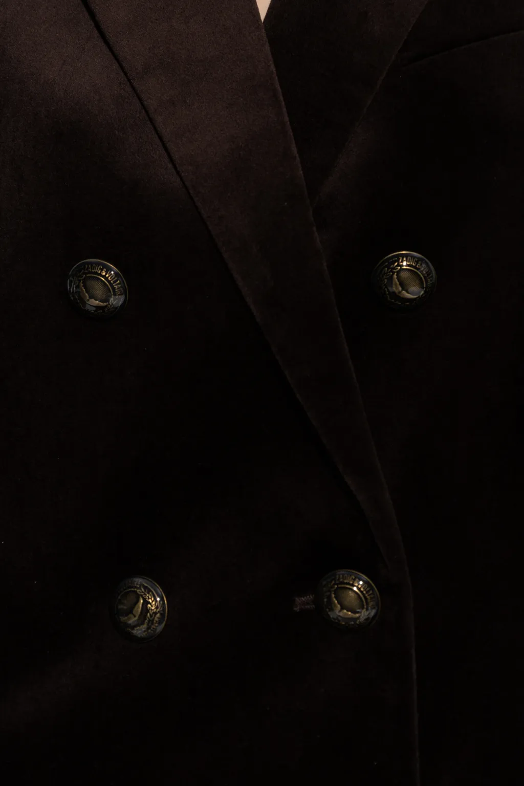 Double-Breasted Velvet Blazer