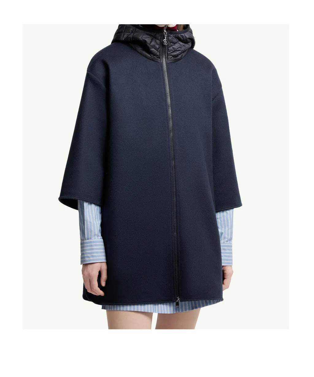 Moncler Poczno Hooded Zip-Up Cape