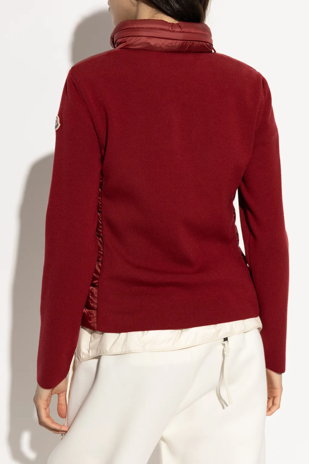 Moncler Logo Patch Zip-Up Panelled Cardigan