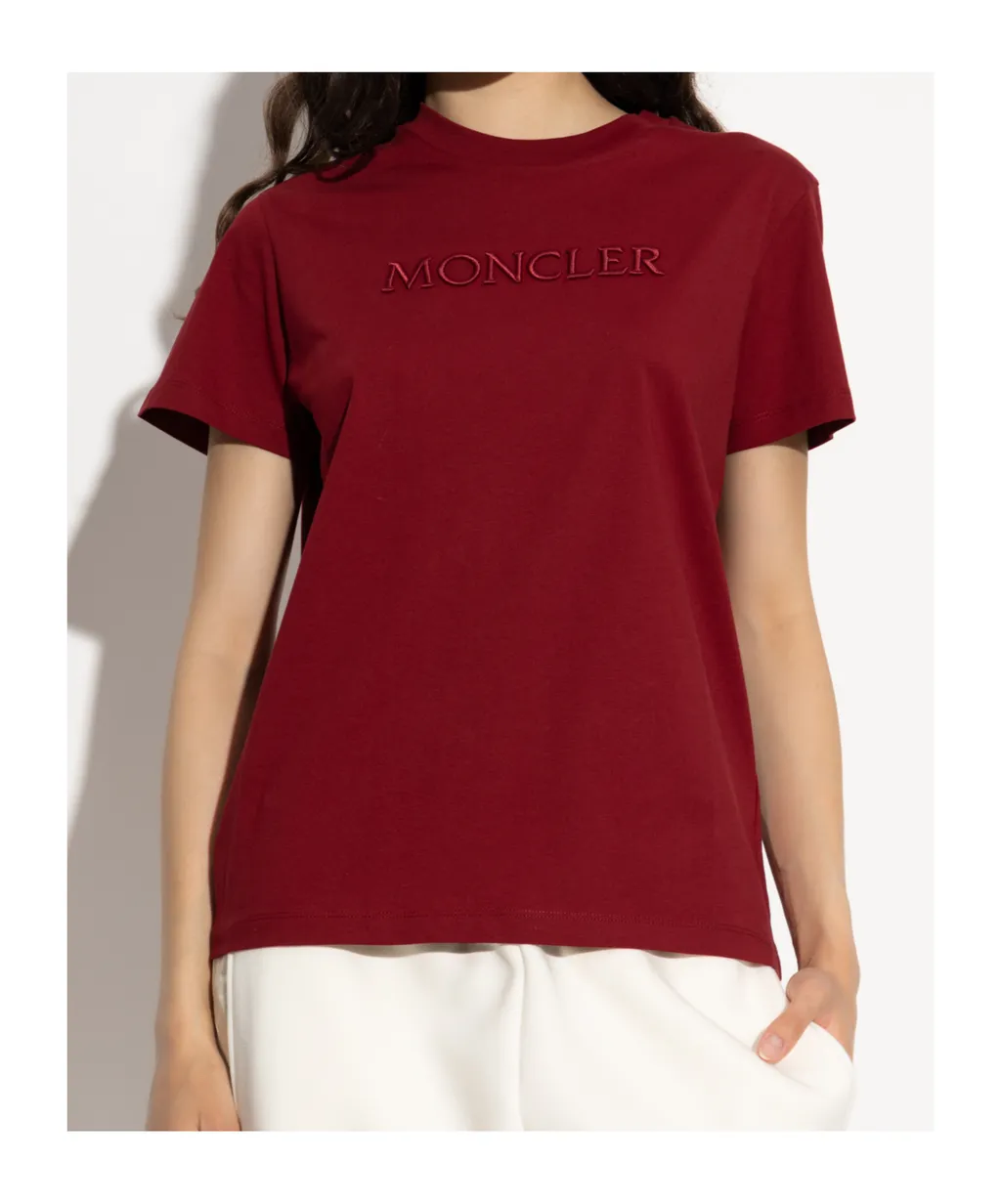 Moncler Logo-Embroidered Crewneck T-Shirt