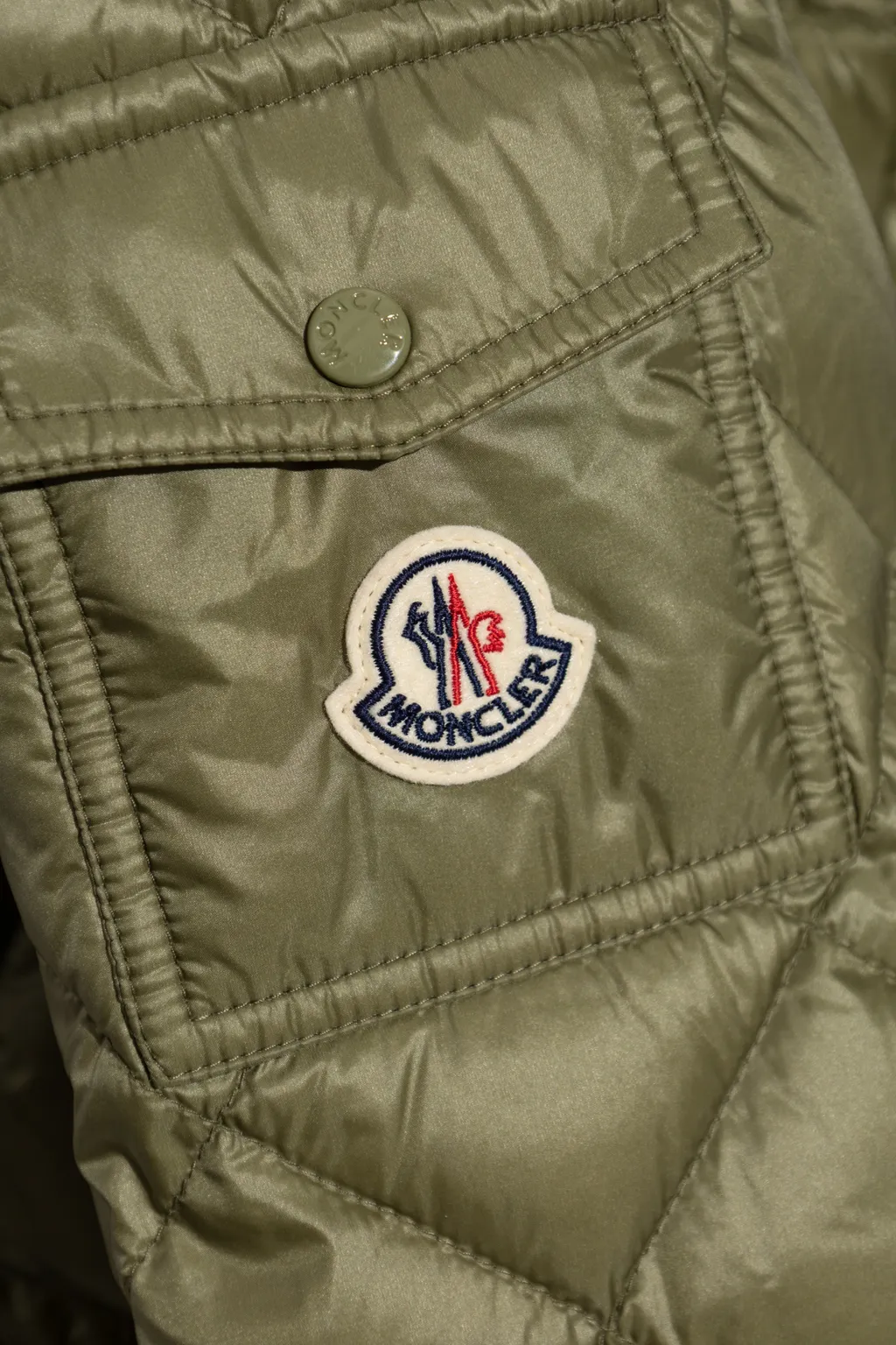 Moncler Camicia Zip-Up Quilted Jacket