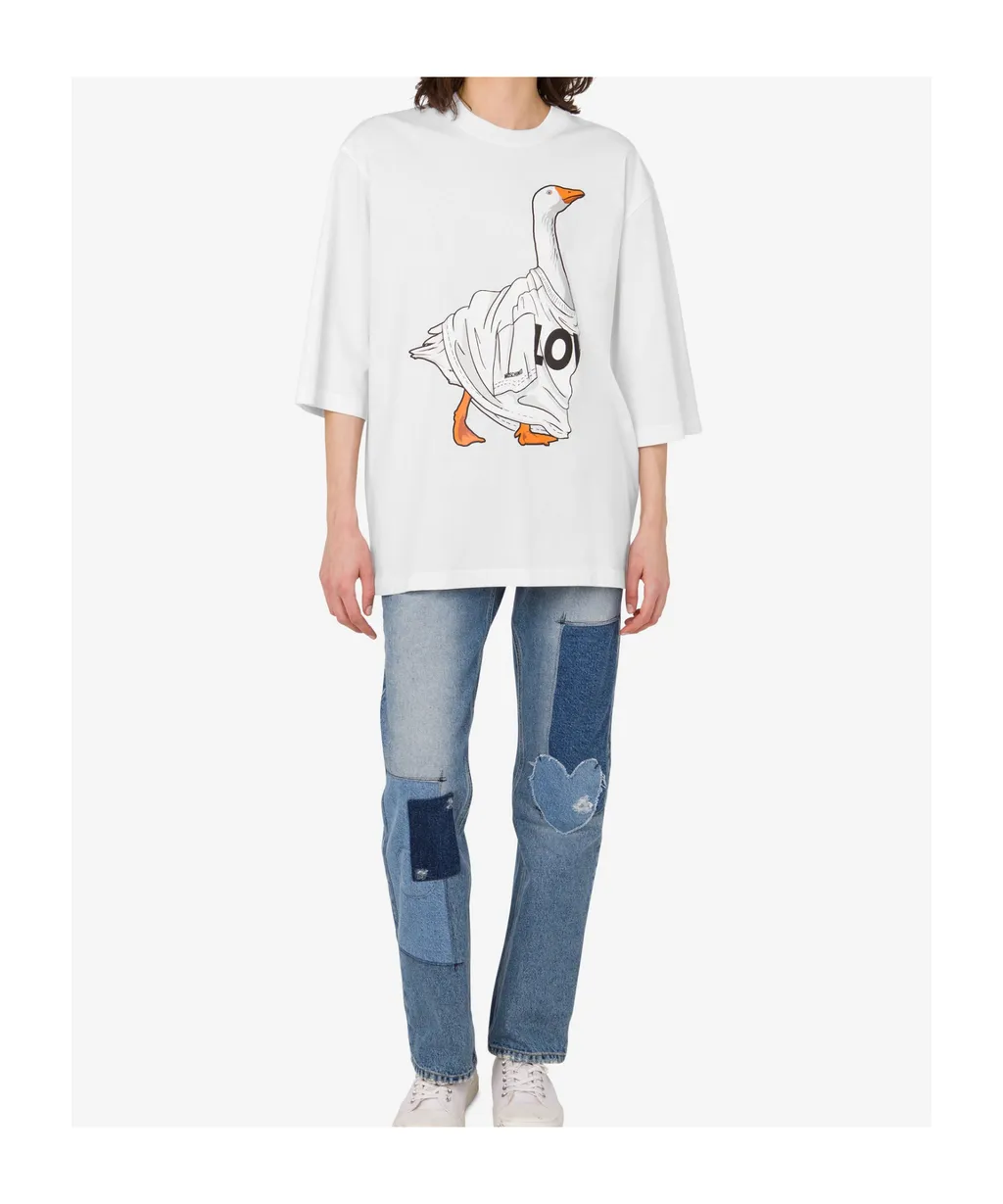 Moschino Goose Printed Oversized T-Shirt