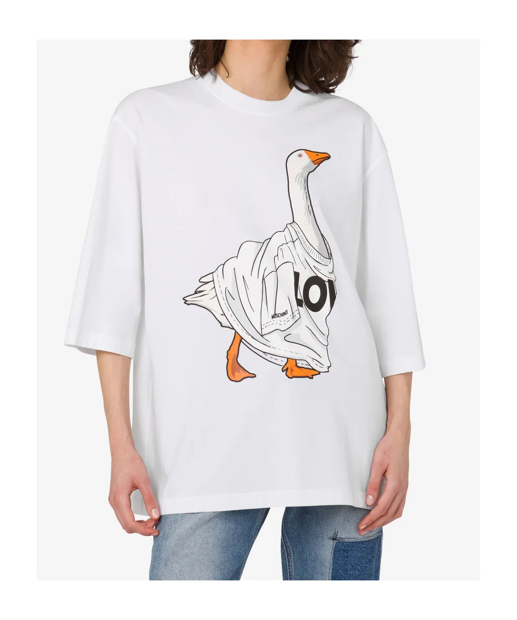 Moschino Goose Printed Oversized T-Shirt