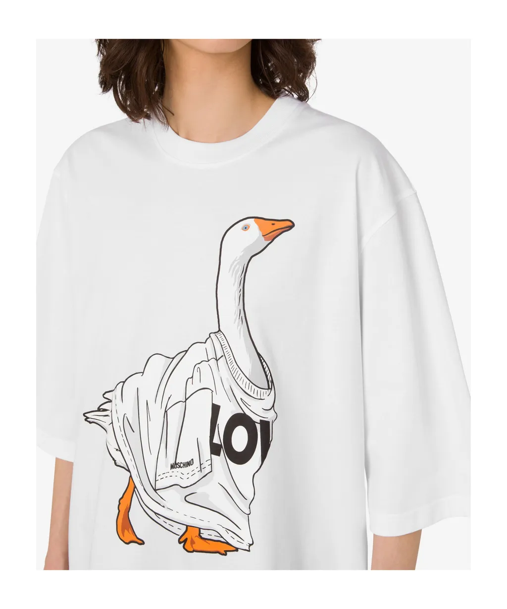 Moschino Goose Printed Oversized T-Shirt