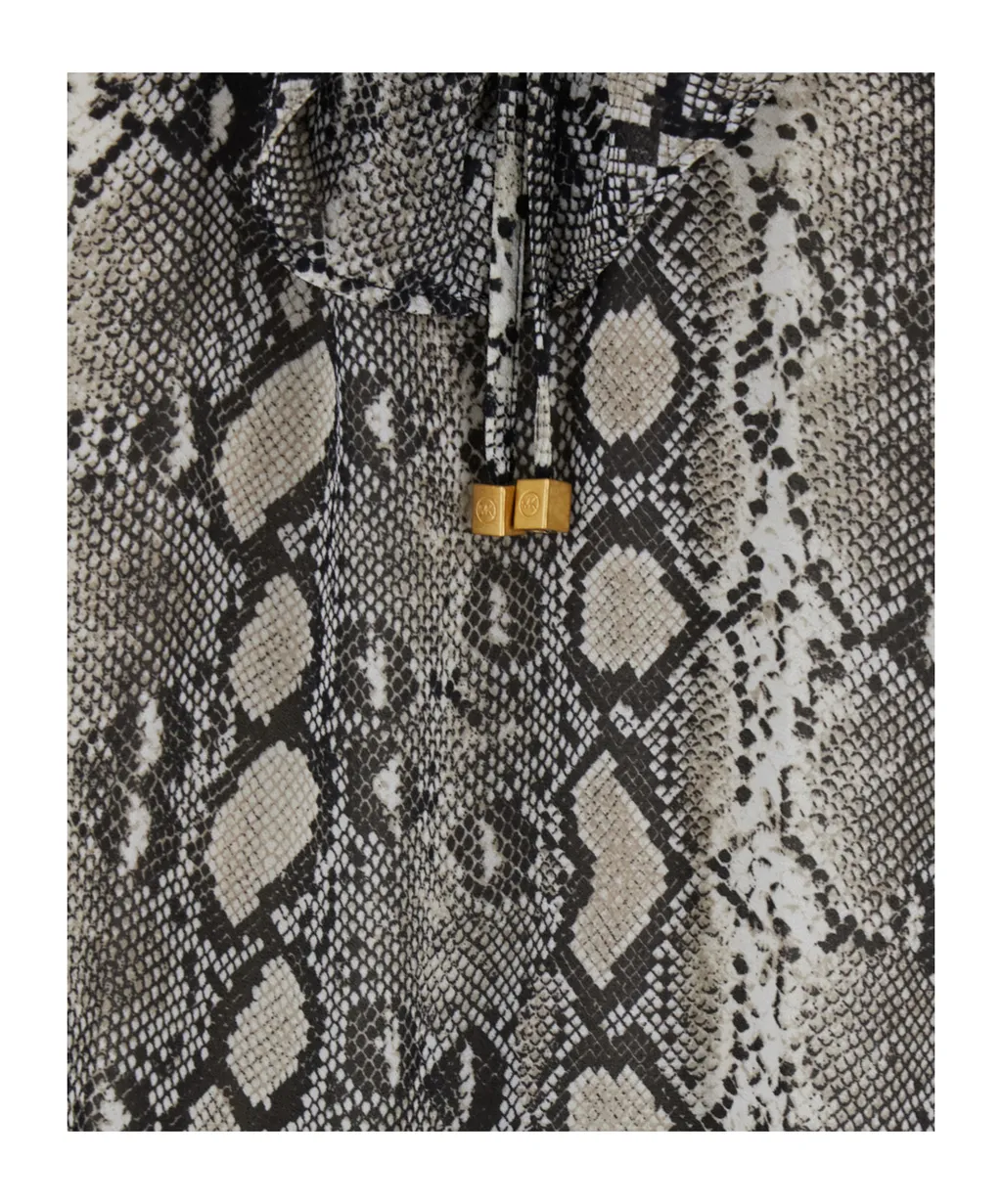 Michael Michael Kors Print Georgette Ruffle Mini Dress
