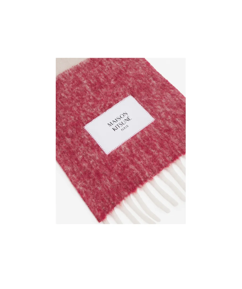 Maison Kitsun Striped Scarf