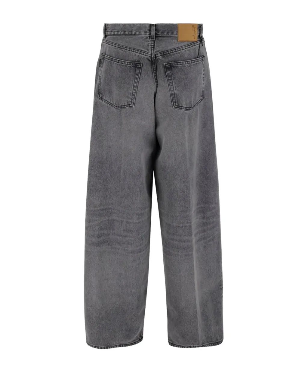 Embossed Patch Denim Jeans