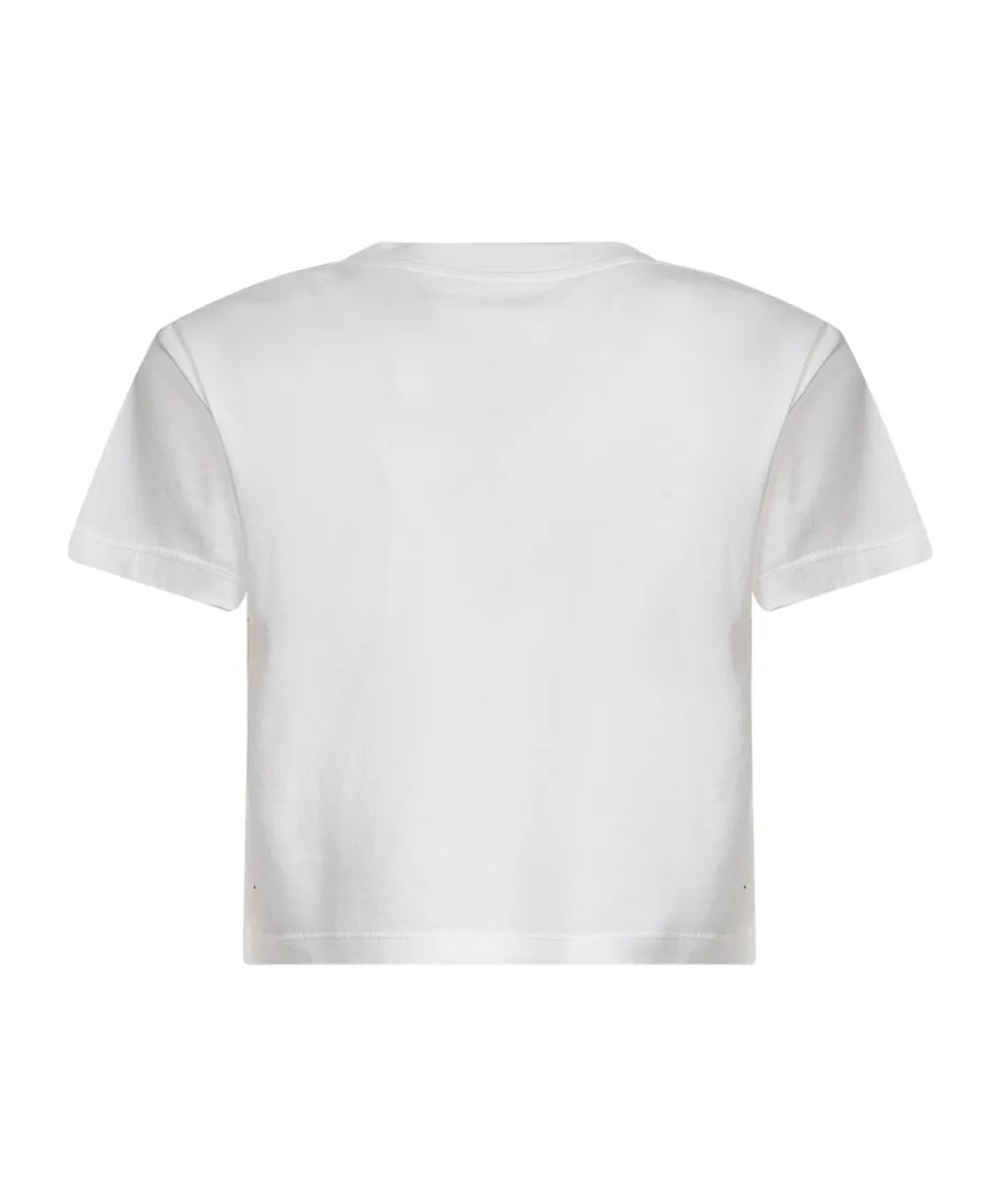 Mm6 Maison Margiela Numeric Printed Cropped T-Shirt