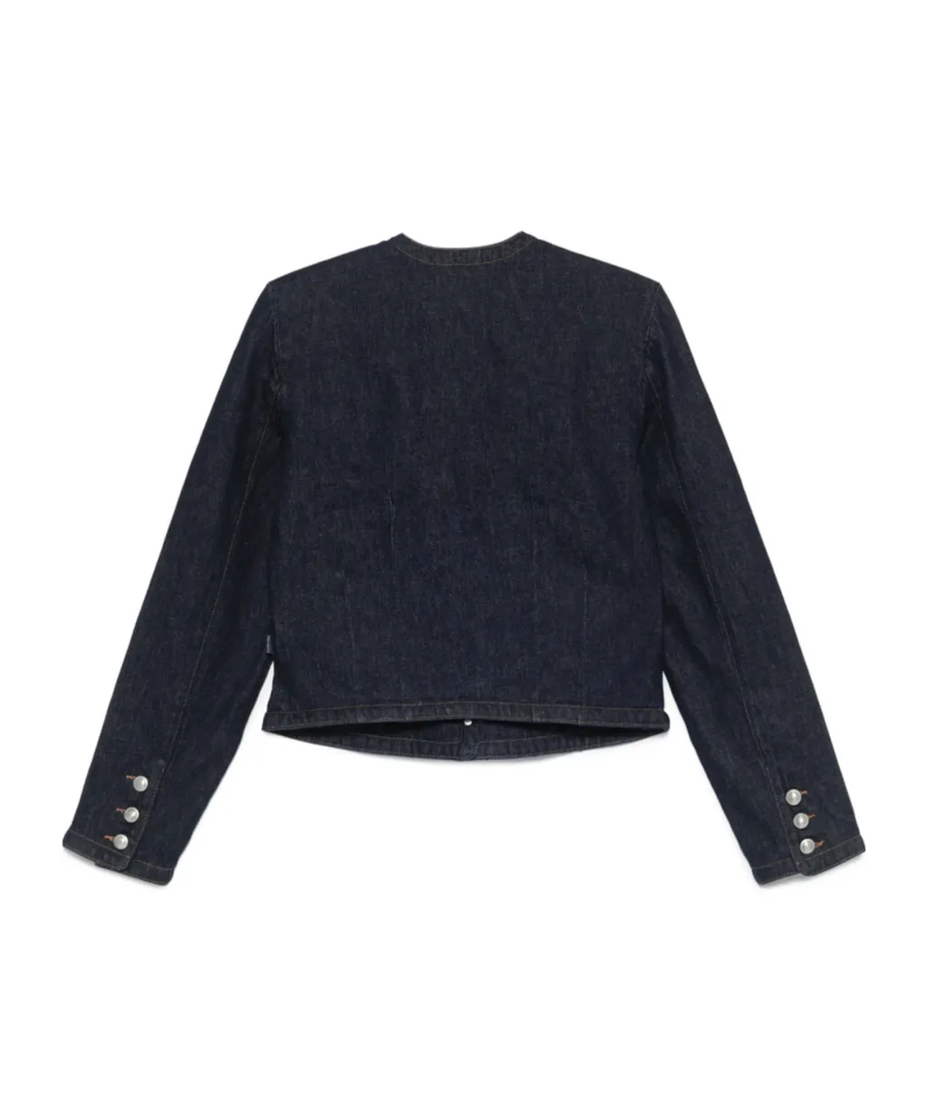 Long Sleeve Snap Button Denim Jacket