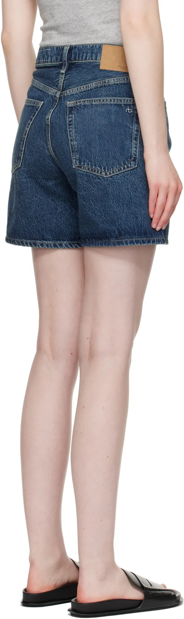 Denim Shorts With Belt Loops