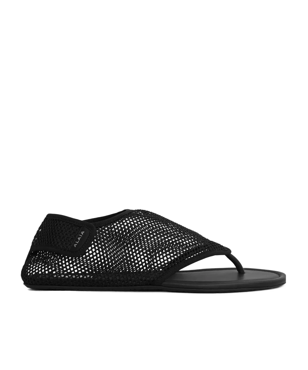 AlaÏA Fishnet Thong Sandals