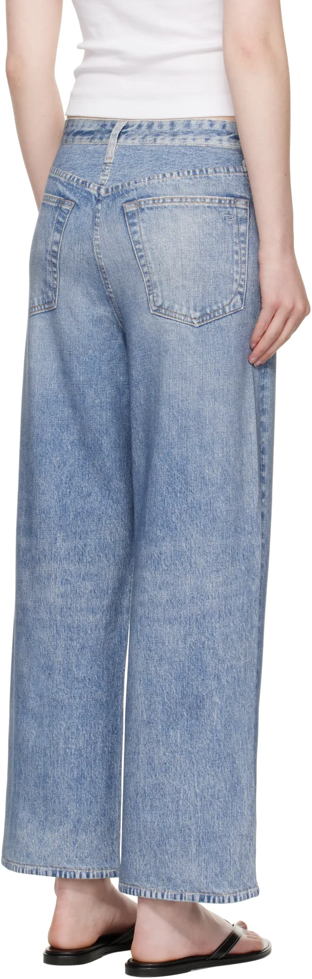 Denim Trousers With Belt Loops