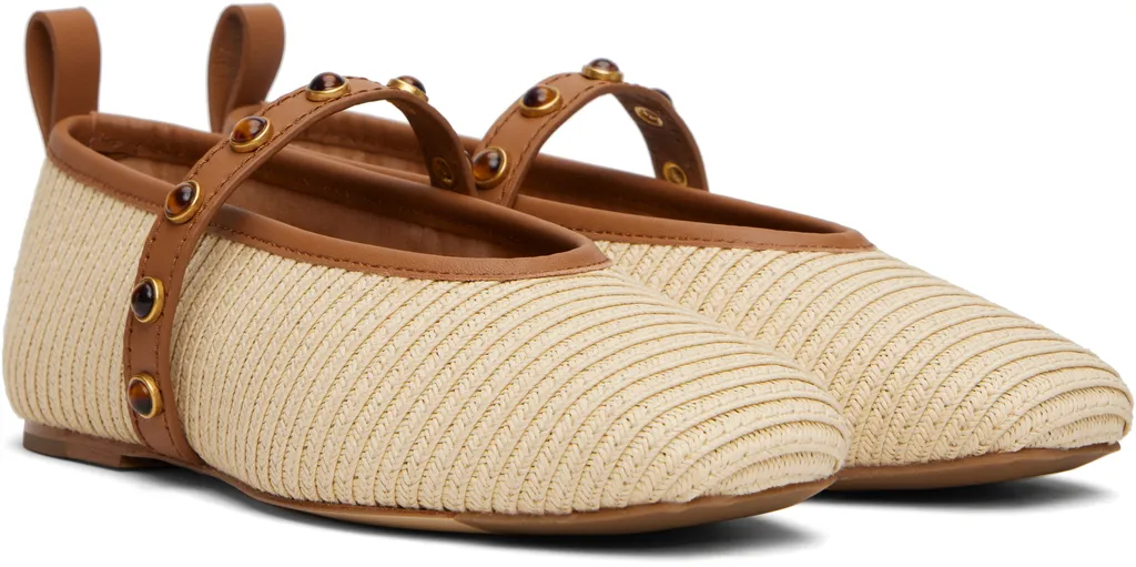 Spire Straw Mary Jane Ballet Flats