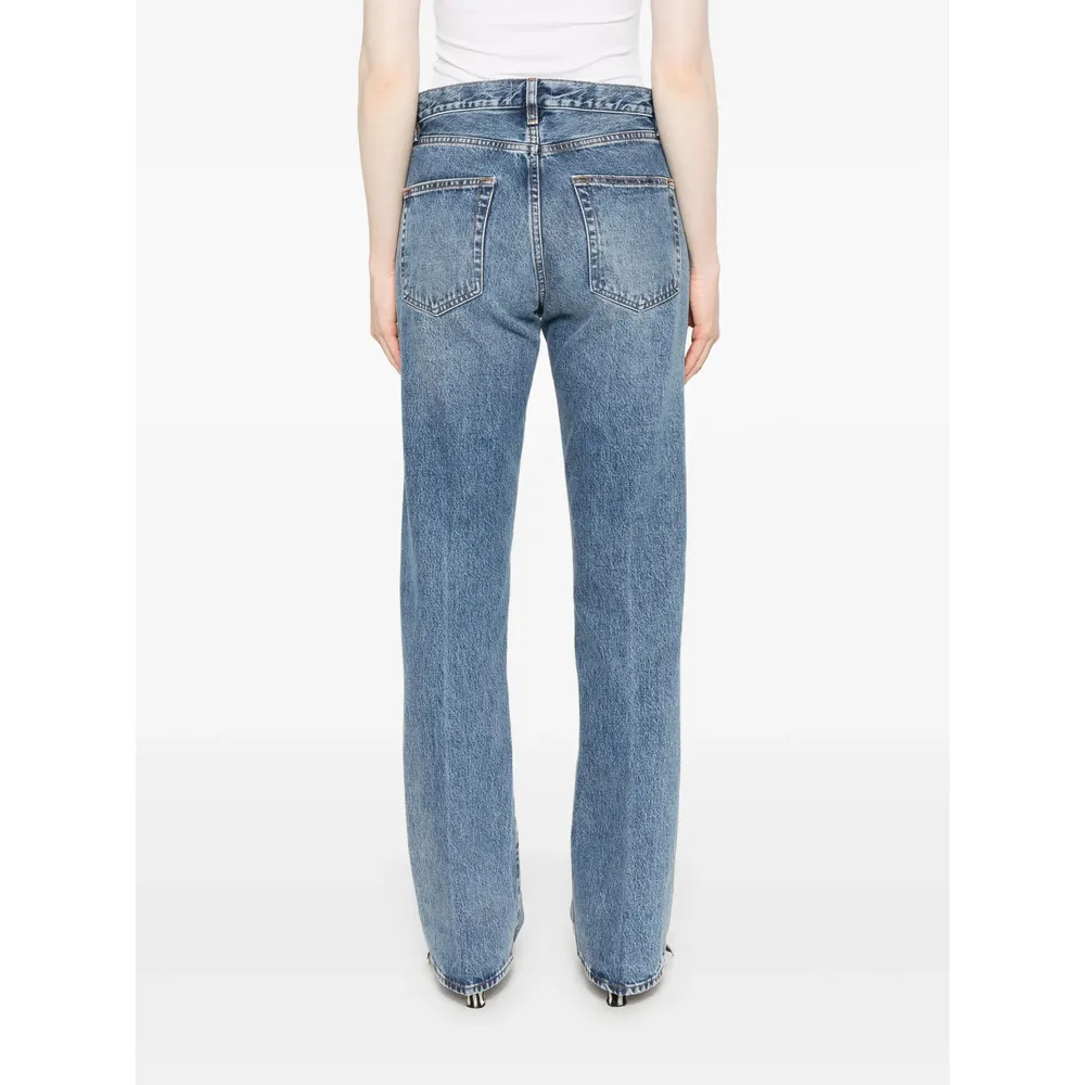 Frame High Rise Straight Leg Jeans