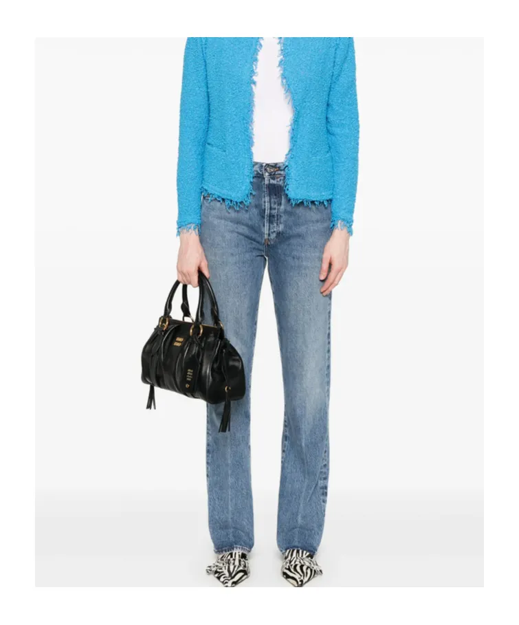 Frame High Rise Straight Leg Jeans