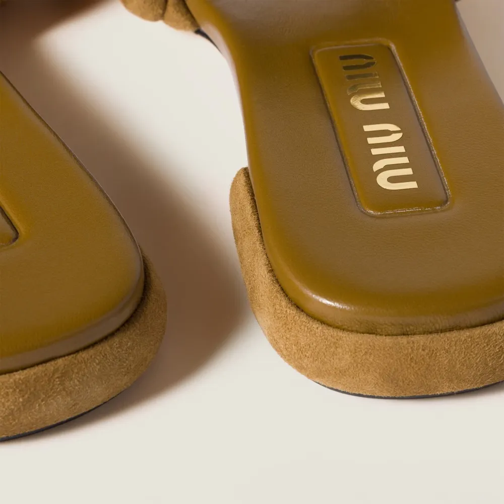 Miu Miu Open-Toe Slip-On Sandals