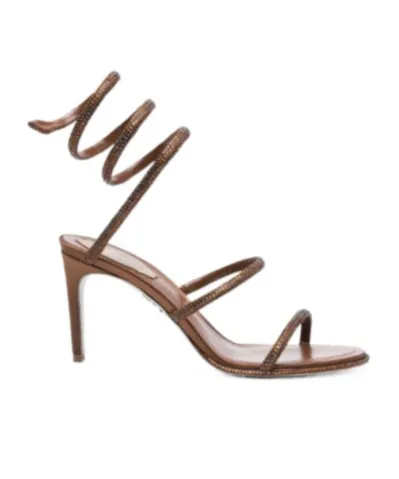 René Caovilla Embellished High Stiletto Heel Sandals