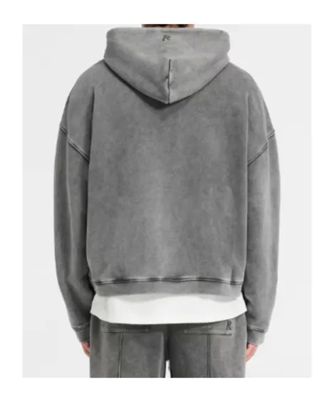 Represent Logo Embroidered Zip-Up Hoodie