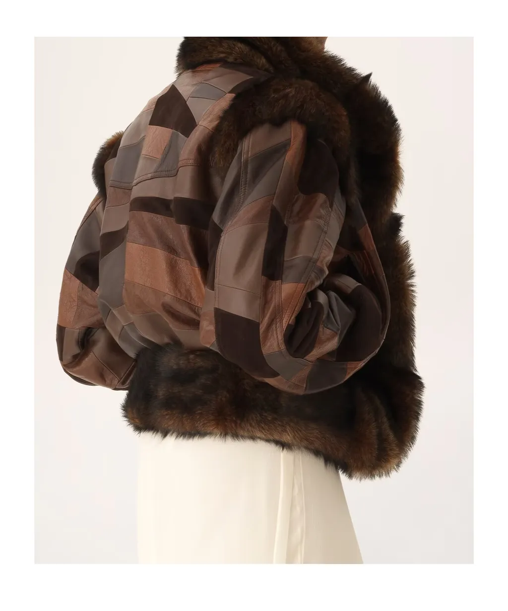 Chloé Short Patchwork Detailed Bomber Jacket
