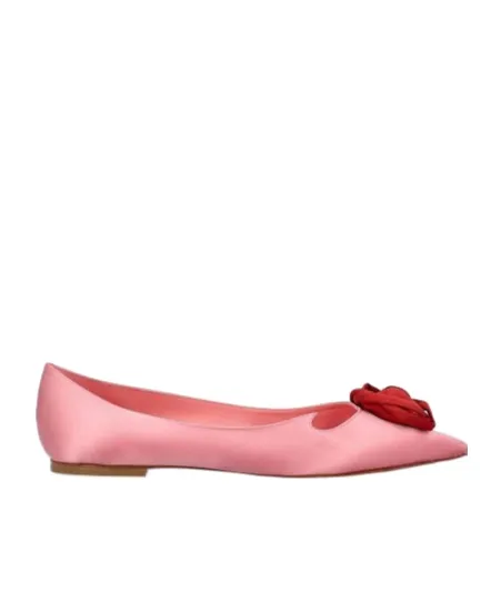 Pointed Toe Satin Flat Shoes