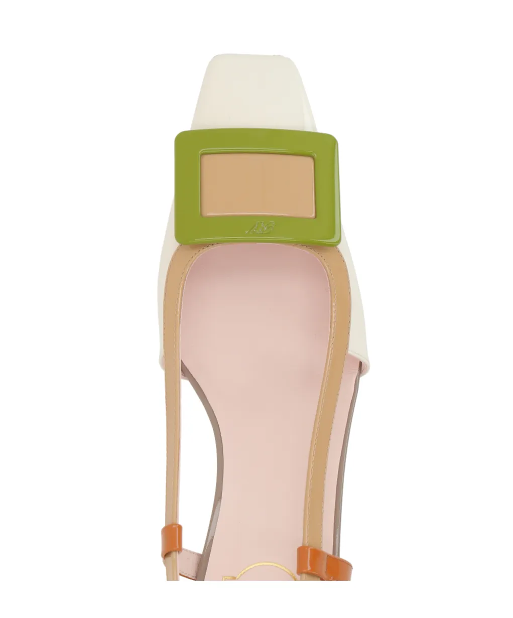 Roger Vivier Covered Buckle Slingback Pumps