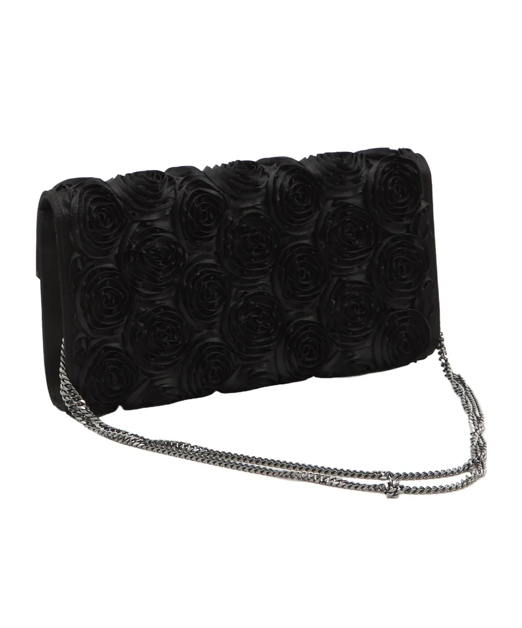 Envelope Flap Flower Buckle Clutch