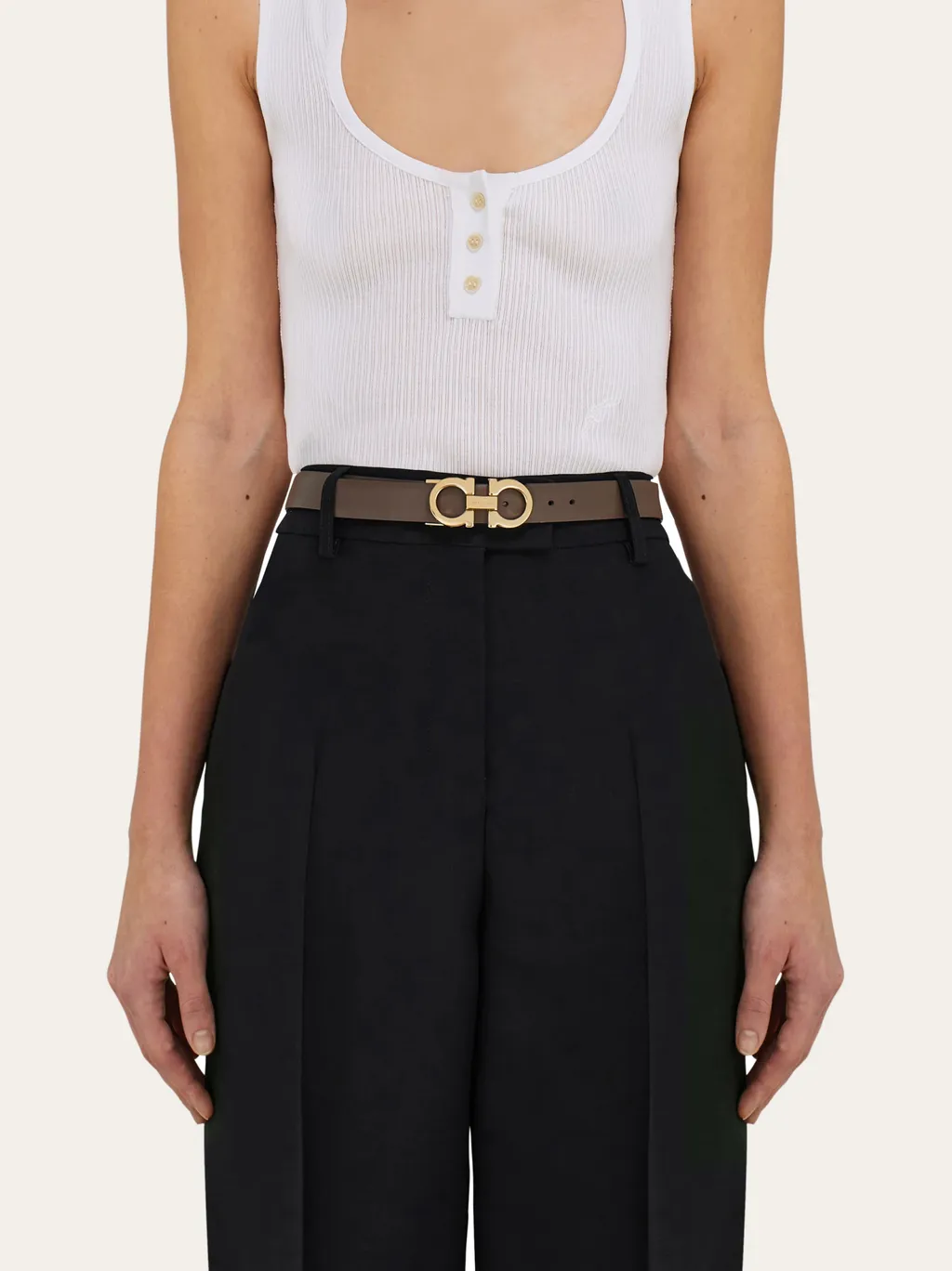 Reversible And Adjustable Gancini Belt