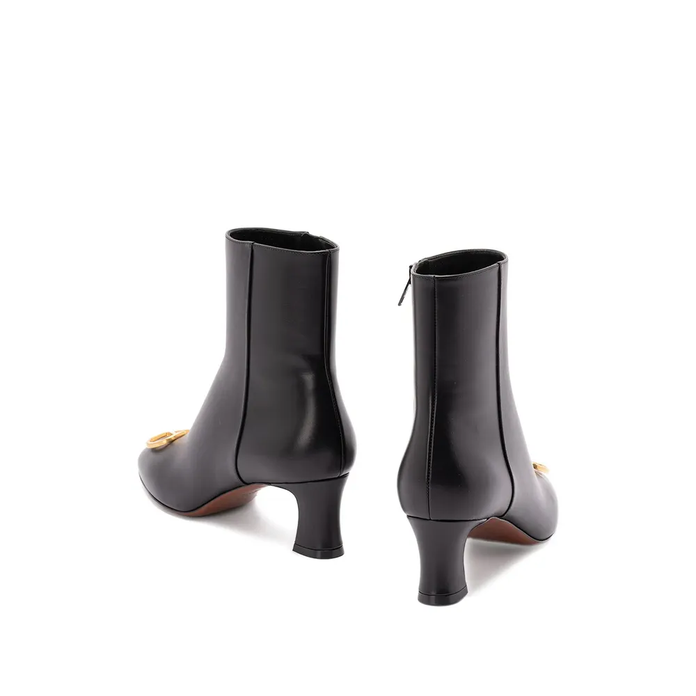 60Mm Logo-Plaque Leather Boots