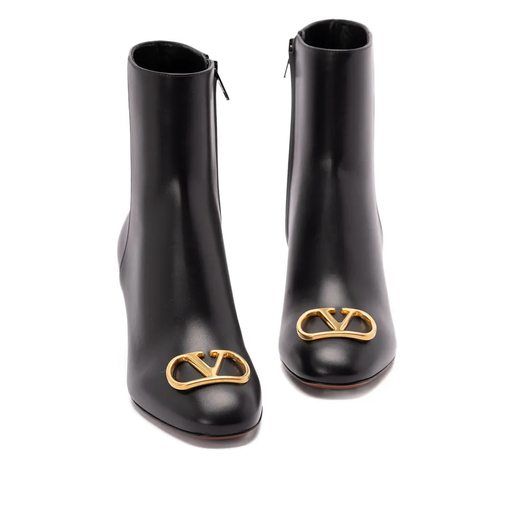 60Mm Logo-Plaque Leather Boots